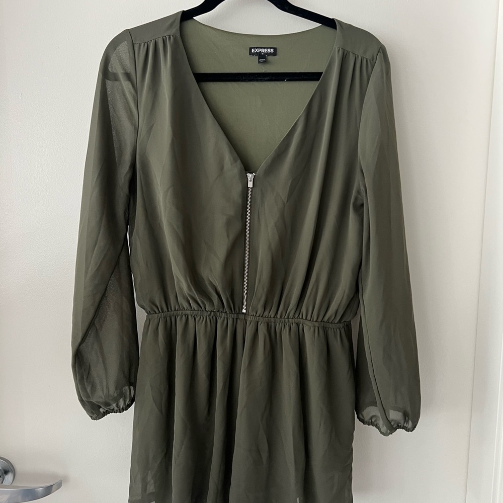 Express Olive Green Romper